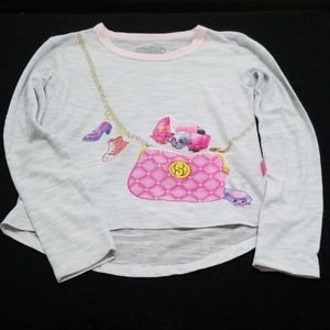 Girls Shopkins Longsleeve shirt pop out of pocket!